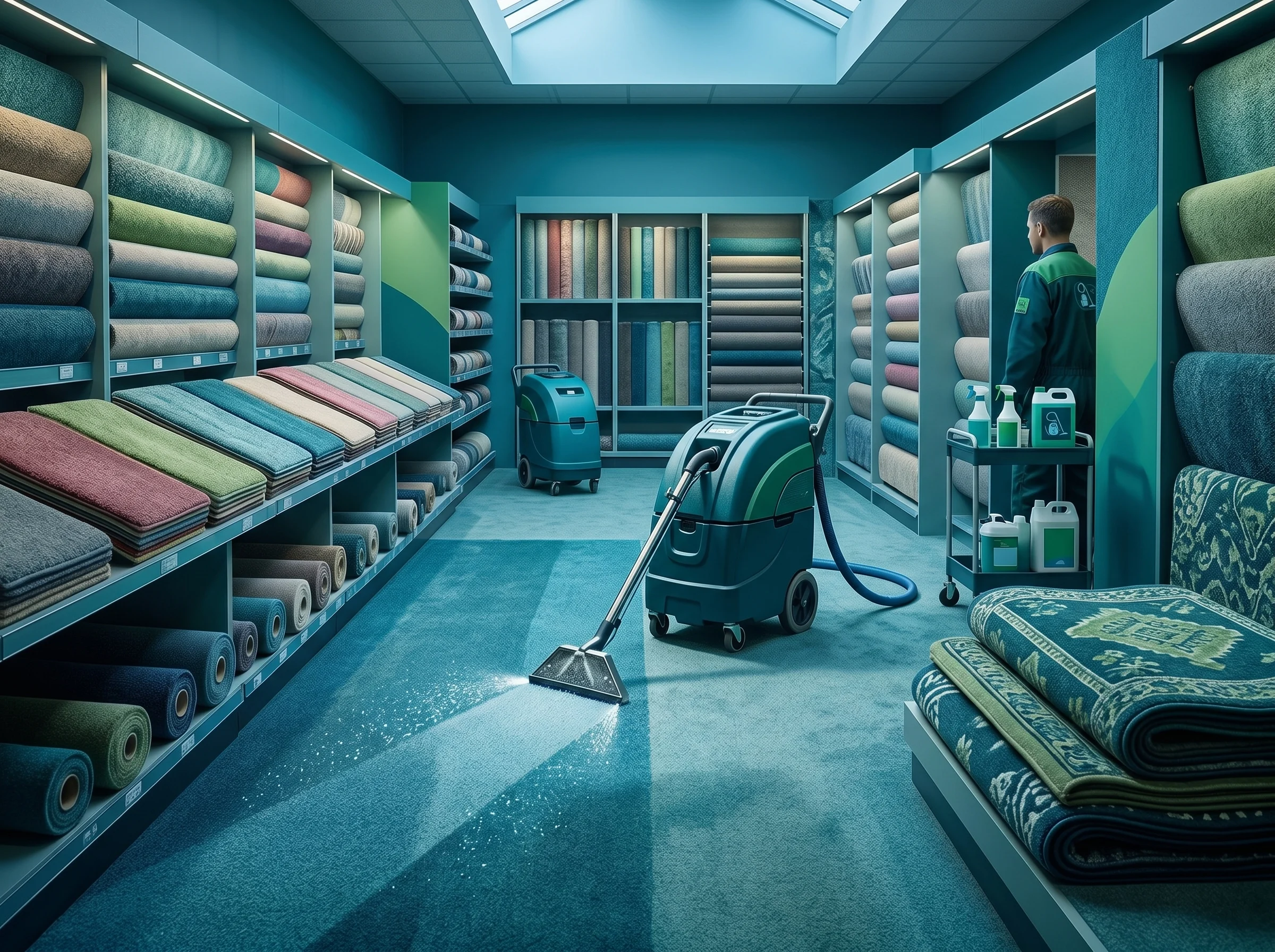 Retail carpet lanes